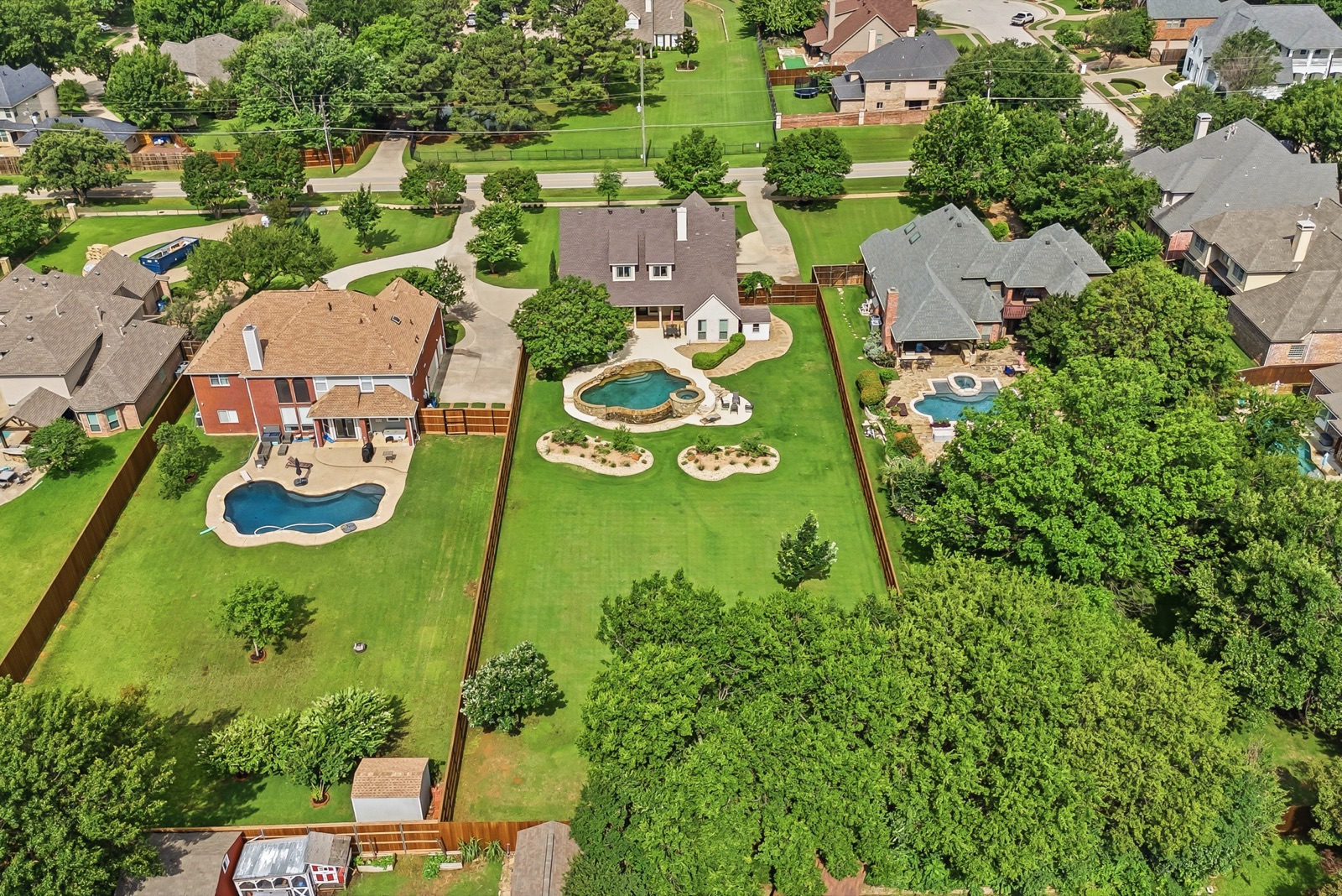 Aerial of a DFW property
