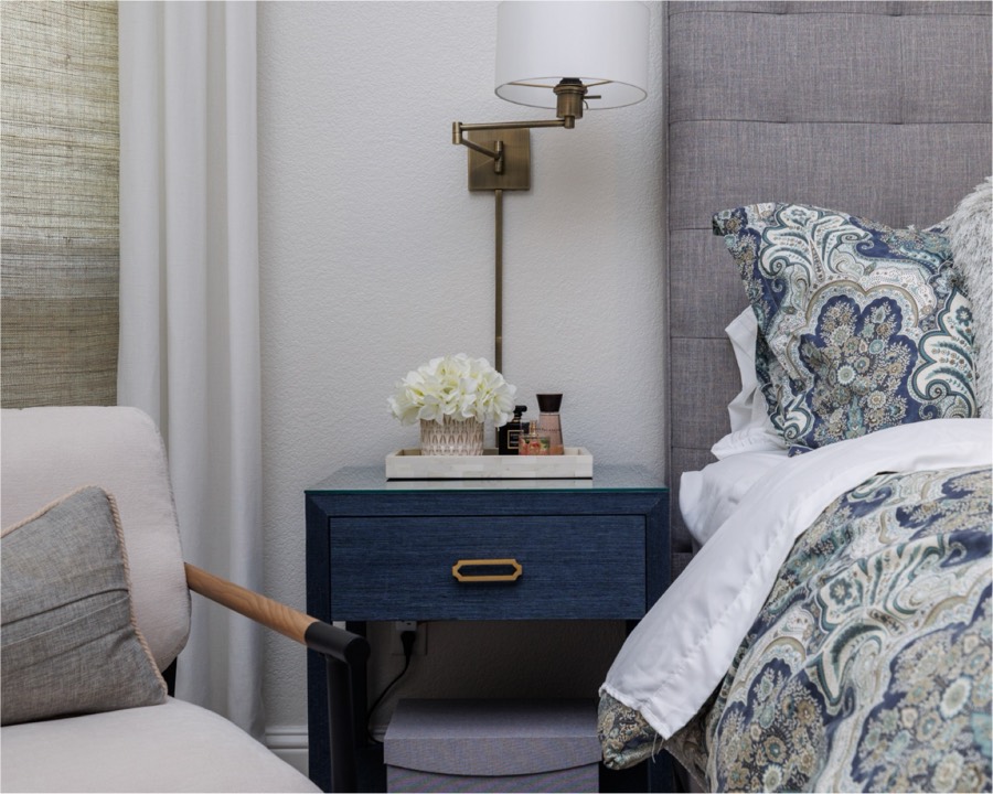 Bedroom nightstand vignette
