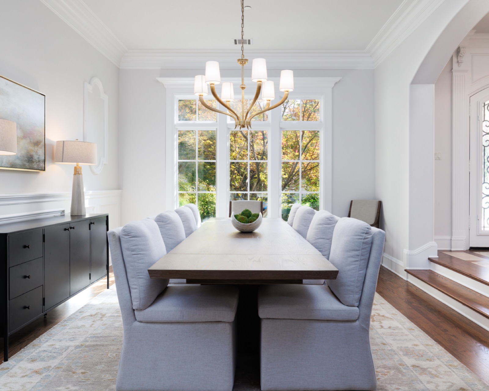 Styled dining room used in listing marketing