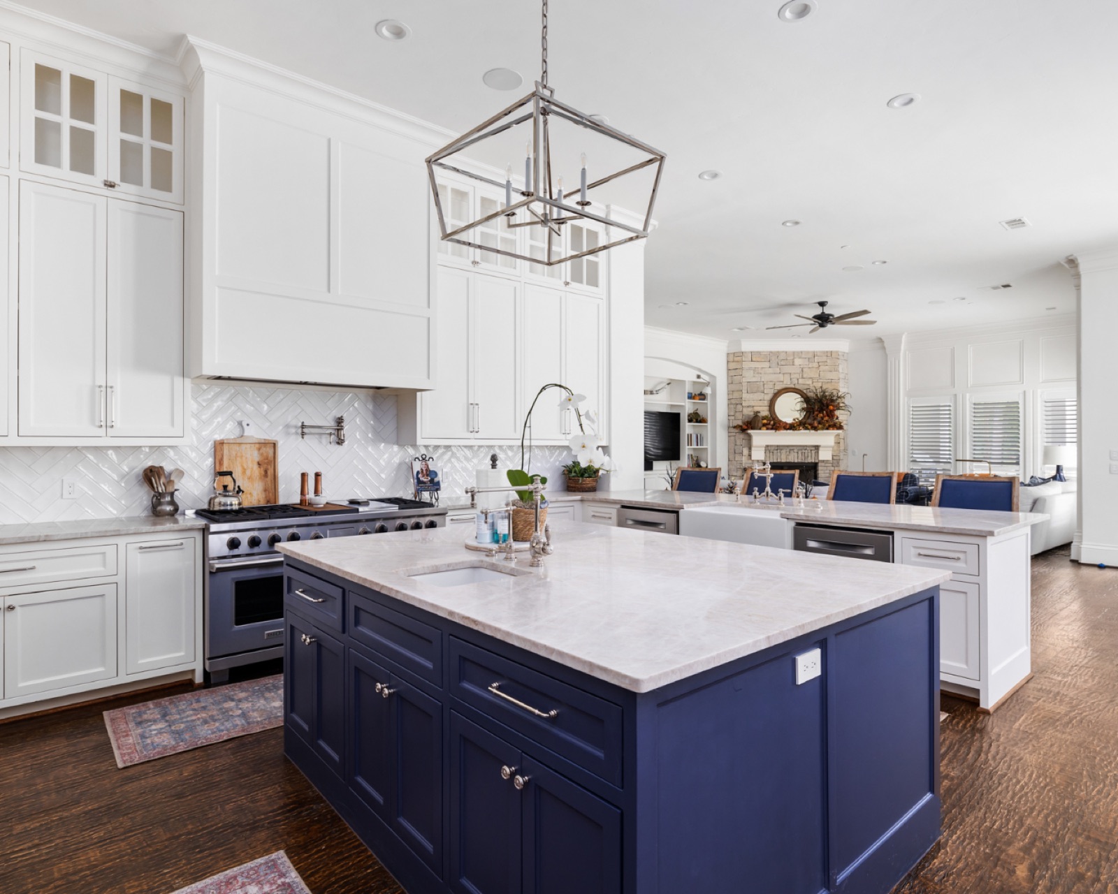 Bright, accurately colored luxury kitchen photographed with flash